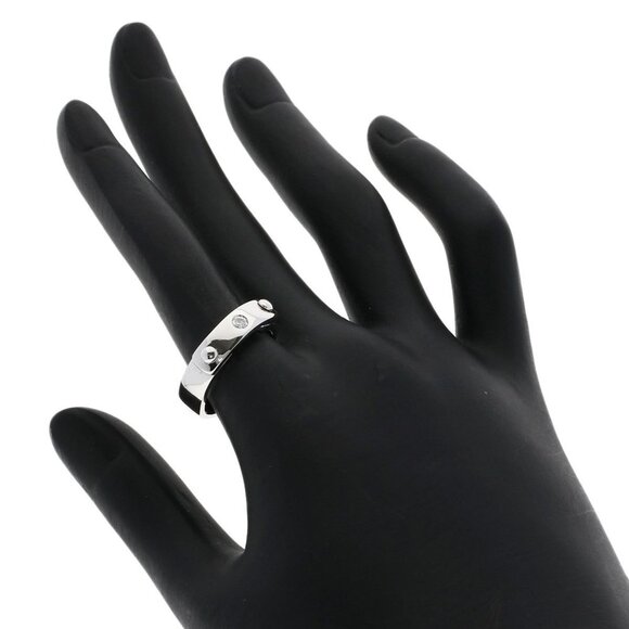 HERMES 18k White Gold Diamond Ring #53 - Picture 5 of 9